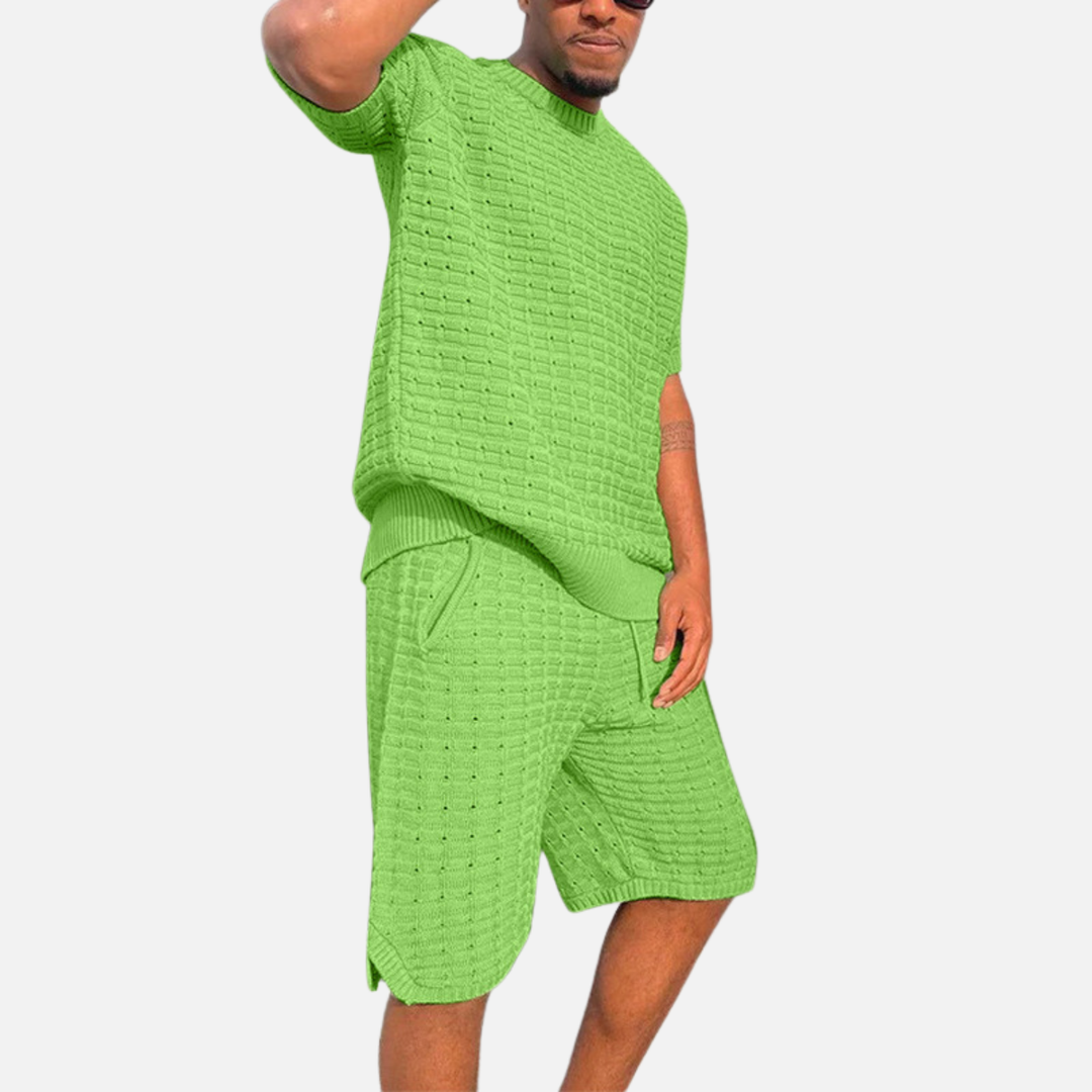 Laurior | Chemise et short d’été coupe ample pour homme