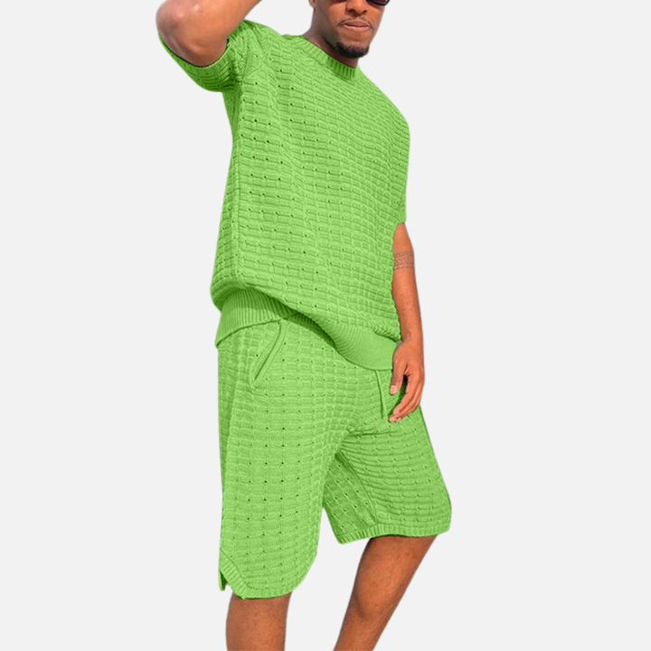 Laurior | Chemise et short d’été coupe ample pour homme