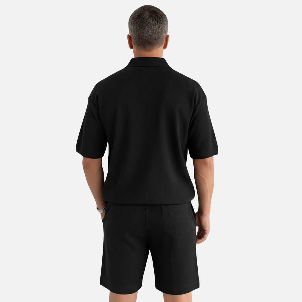 Laurior | Ensemble polo et short légers pour homme coupe décontractée