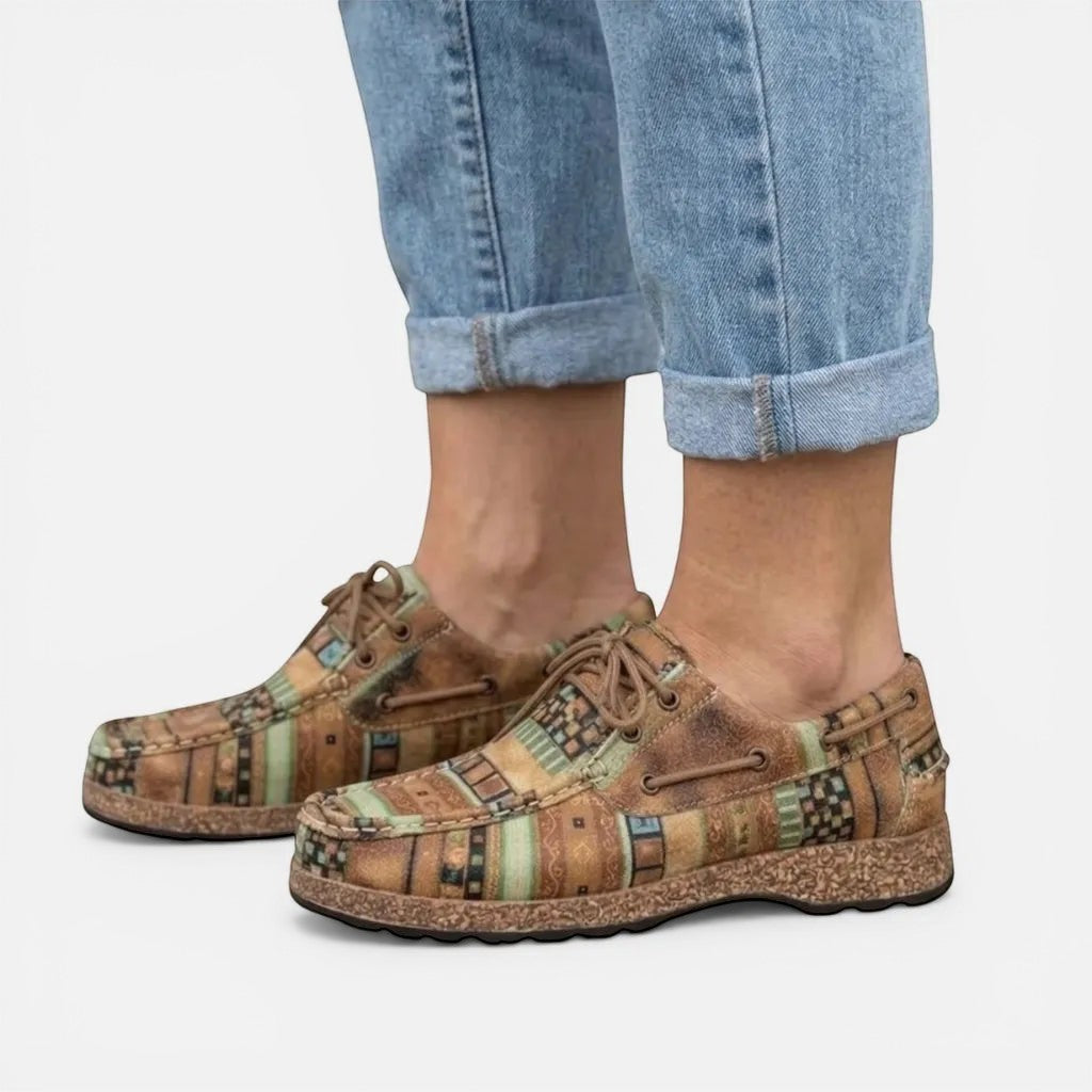 Laurior | Chaussures Plates Femme Canvas Graffiti Bureau Quotidien Confort Style