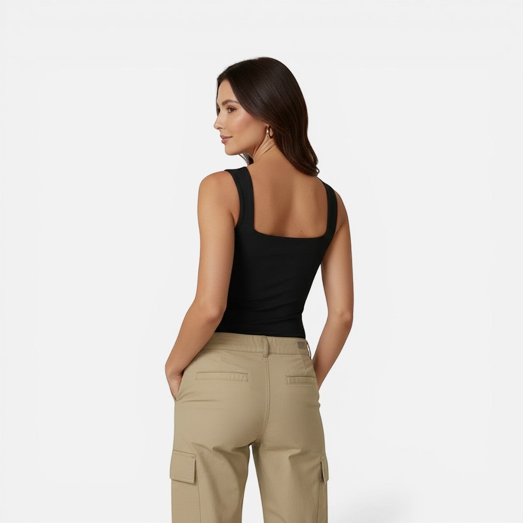 Laurior | Débardeur slim fit à encolure carrée pour femme, idéal pour l'été