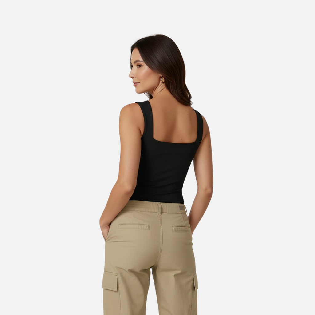 Laurior | Débardeur slim fit à encolure carrée pour femme, idéal pour l'été