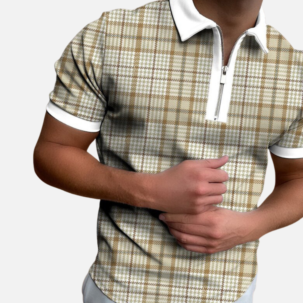 Laurior | Polo à manches courtes pour homme en coton léger décontracté