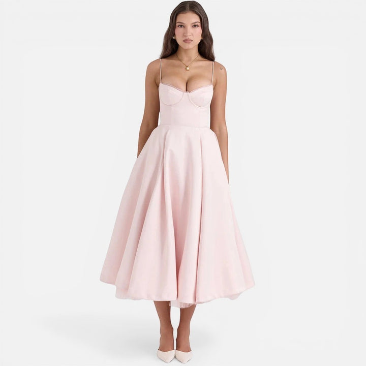 Laurior | Robe longue en satin pour femme, coupe élégante, tenue de soirée formelle