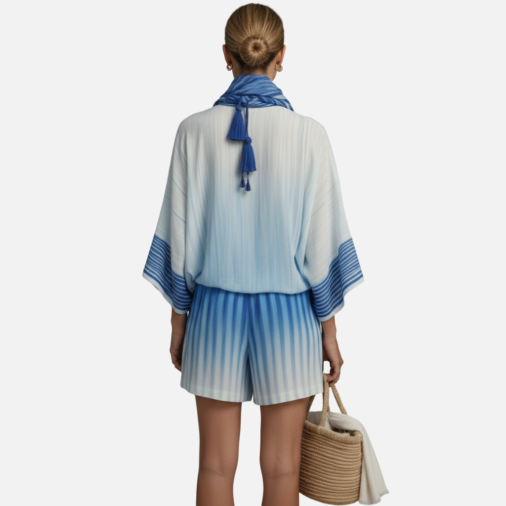 Laurior | Ensemble lounge pour femme avec écharpe – Coupe décontractée