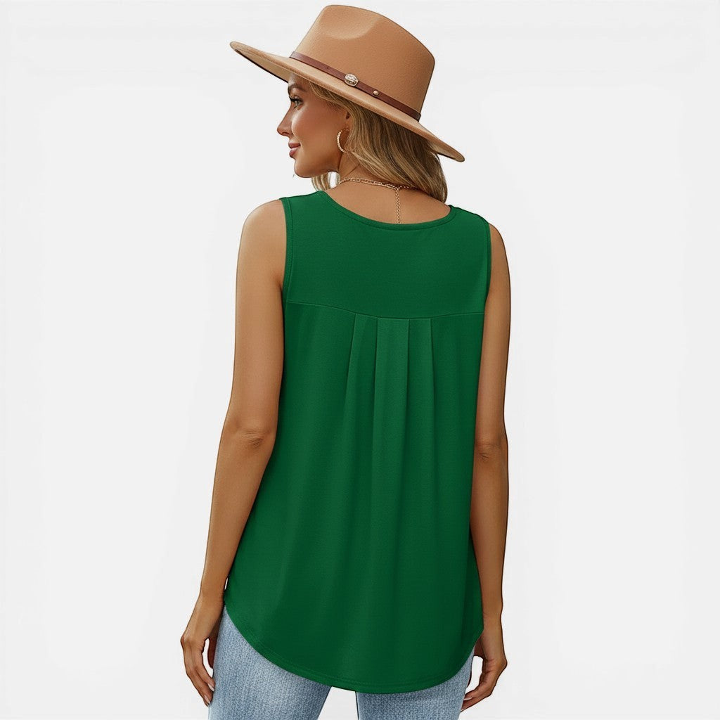 Laurior | Débardeur ample à encolure carrée pour femme, chemise d'été