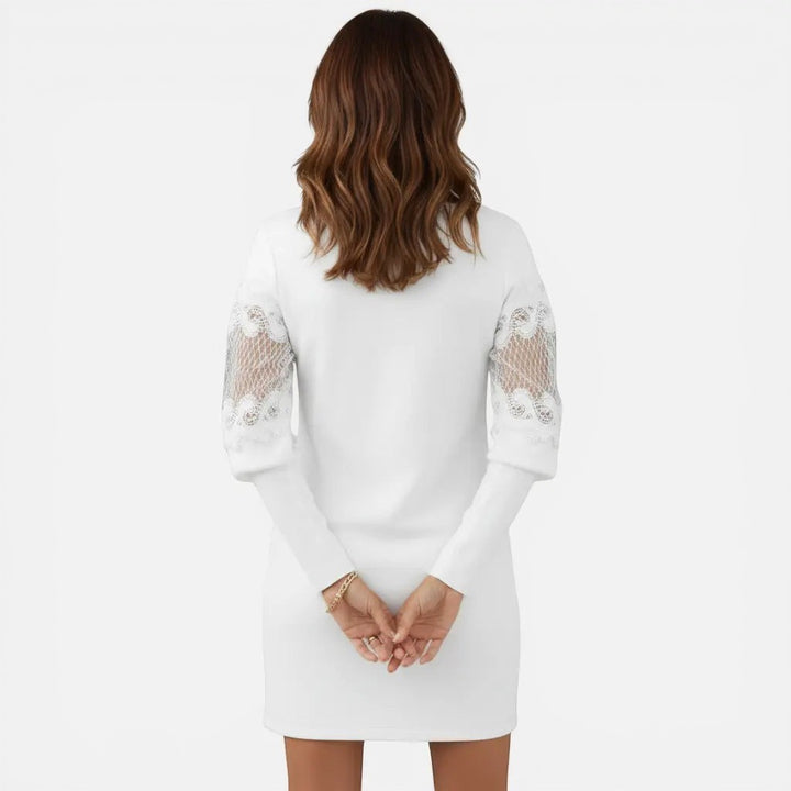 Laurior | Robe élégante à col en V en dentelle pour femmes, idéale pour les occasions spéciales