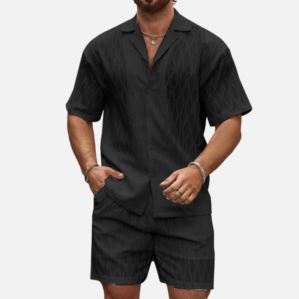 Laurior | Ensemble deux pièces pour homme pour l'été chemise légère et short