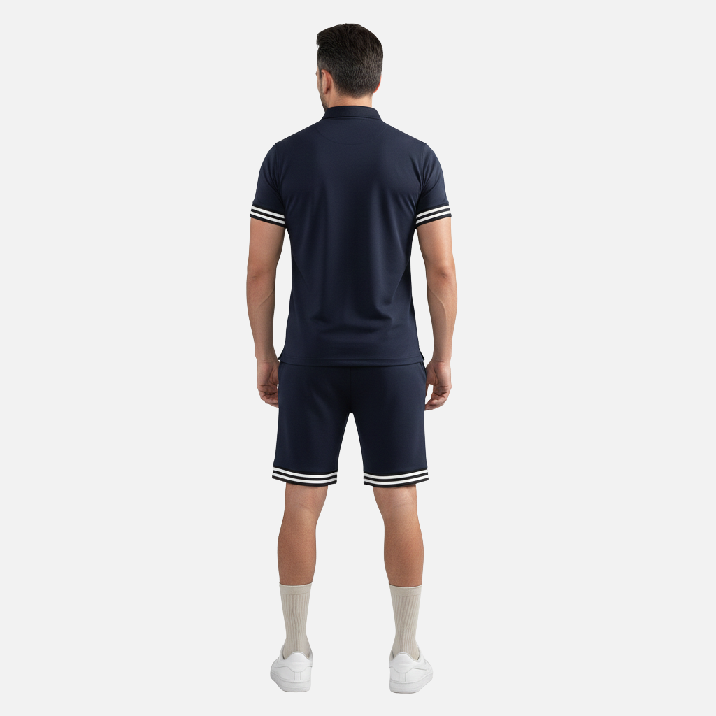 Laurior | Ensemble assorti polo et short d'été pour homme  tenue décontractée