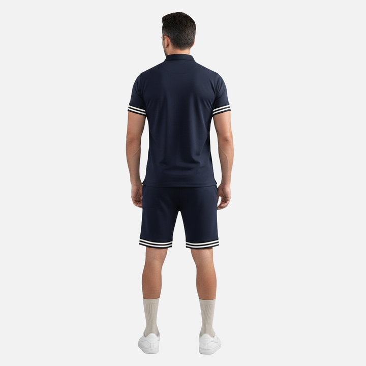 Laurior | Ensemble assorti polo et short d'été pour homme  tenue décontractée