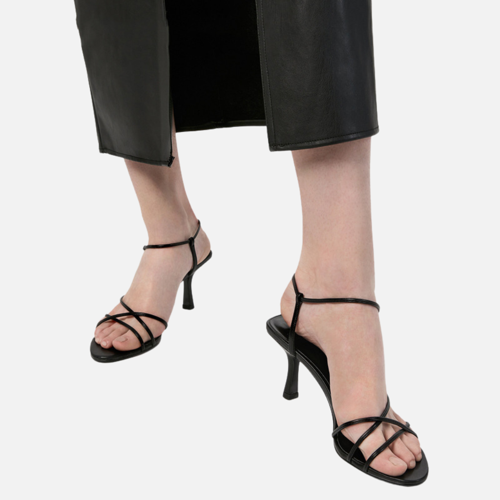 Laurior | Sandales à talon fin pour femme à bout ouvert pour tenue de soirée