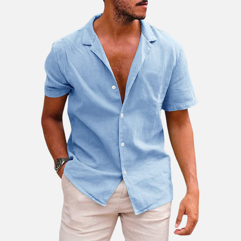 Laurior | Chemise ample en légère en coton pour homme, respirante pour l’été