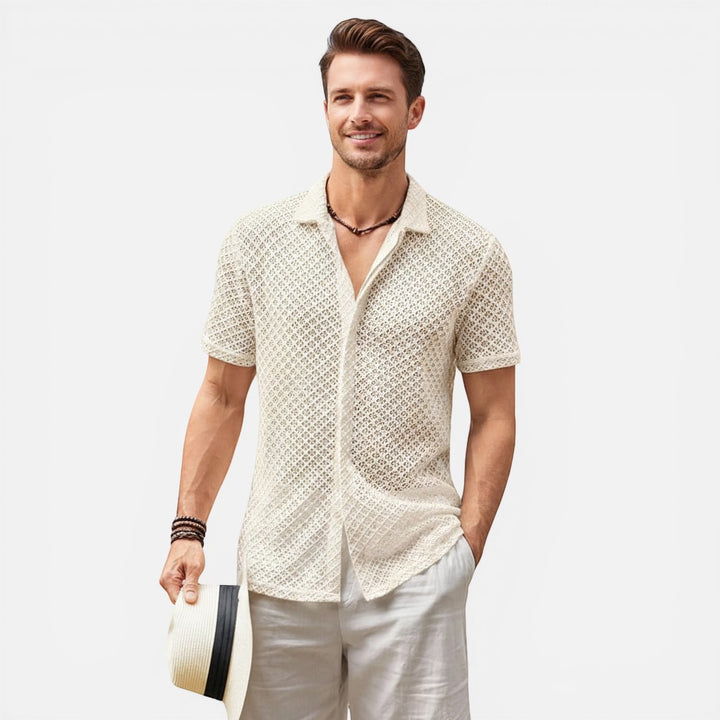 Laurior | Chemise Homme en Maille à Col Revers Légère pour l’Été