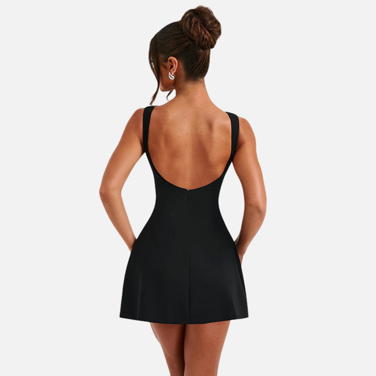 Laurior | Robe Mini Ajustée Sans Manches pour Femme