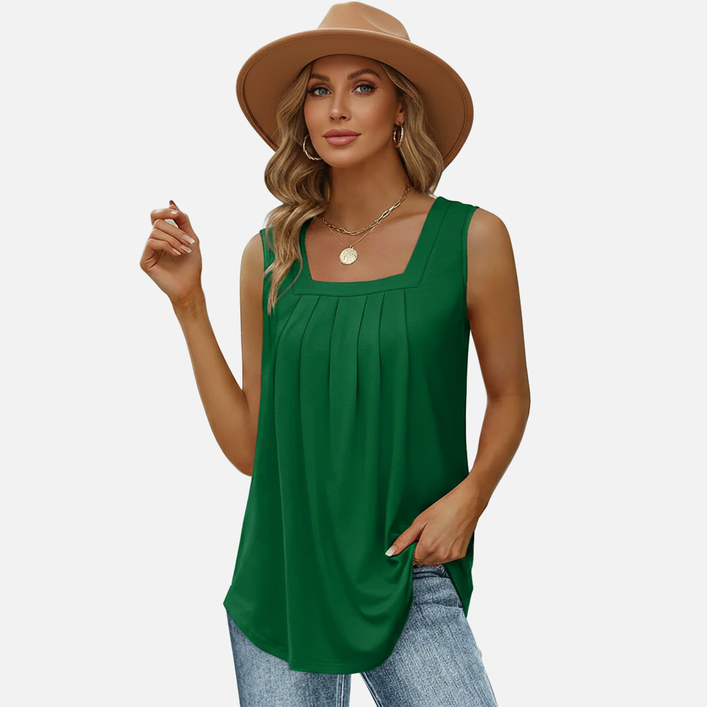 Laurior | Débardeur ample à encolure carrée pour femme, chemise d'été