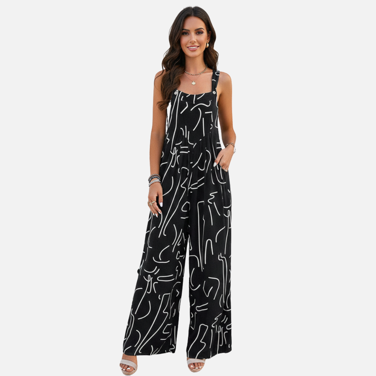 Laurior | Combinaison large confortable pour femme avec poches