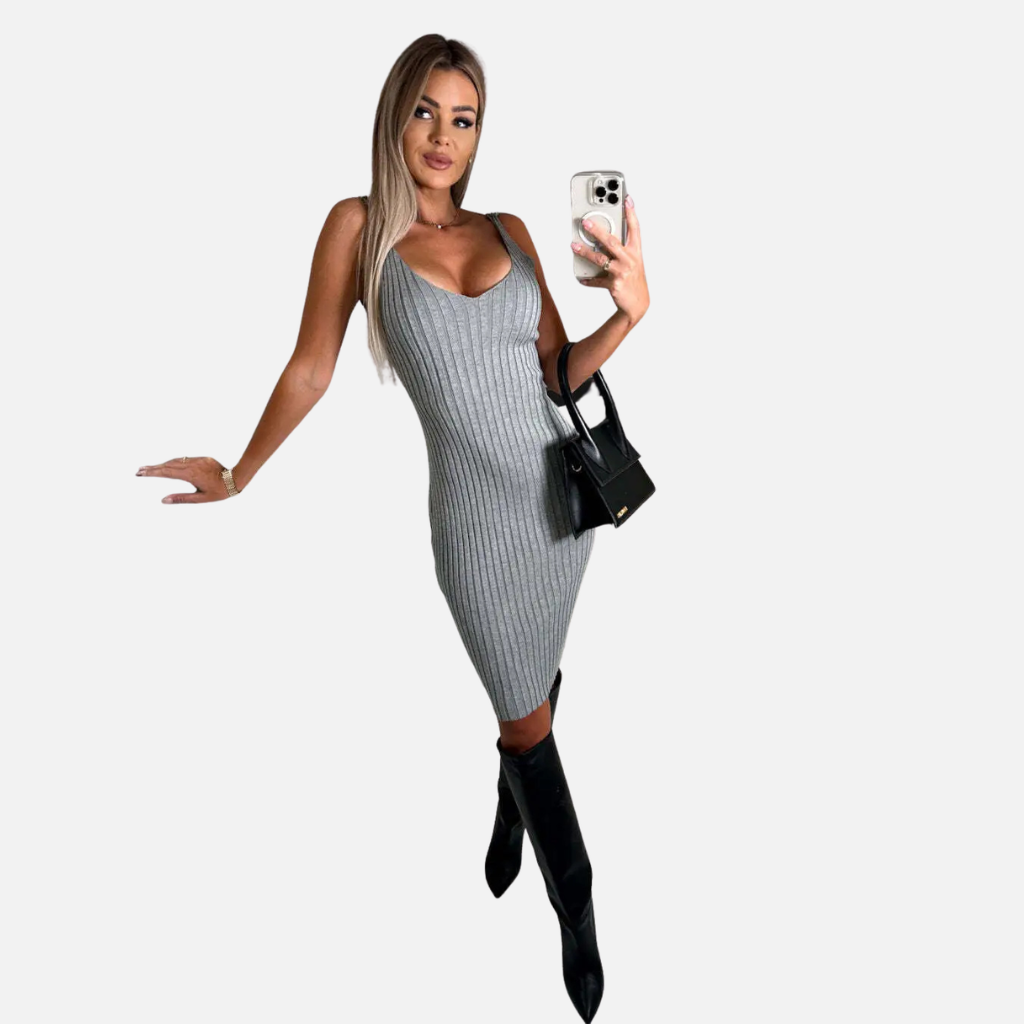 Laurior | Ensemble Top Maille Ajusté et Jupe Moulante Femme