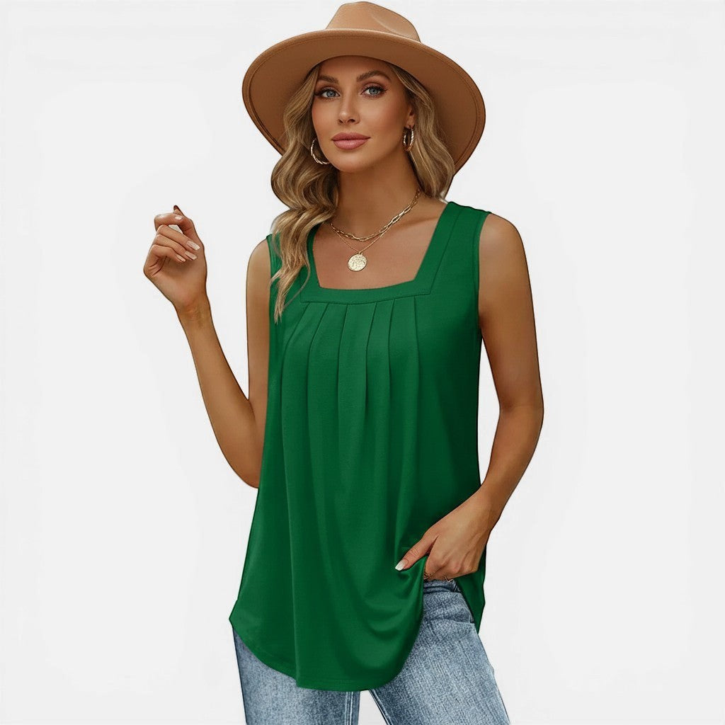 Laurior | Débardeur ample à encolure carrée pour femme, chemise d'été