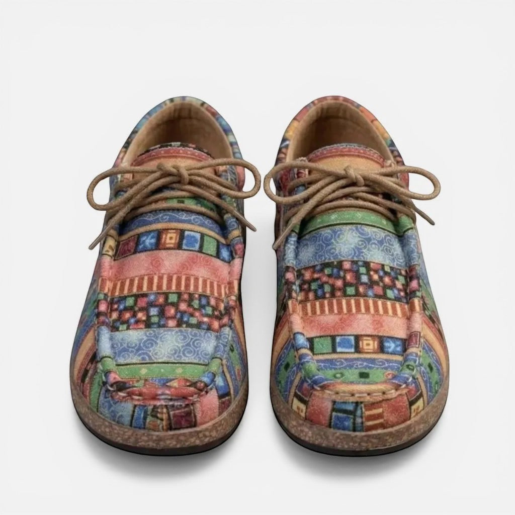 Laurior | Chaussures Plates Femme Canvas Graffiti Bureau Quotidien Confort Style