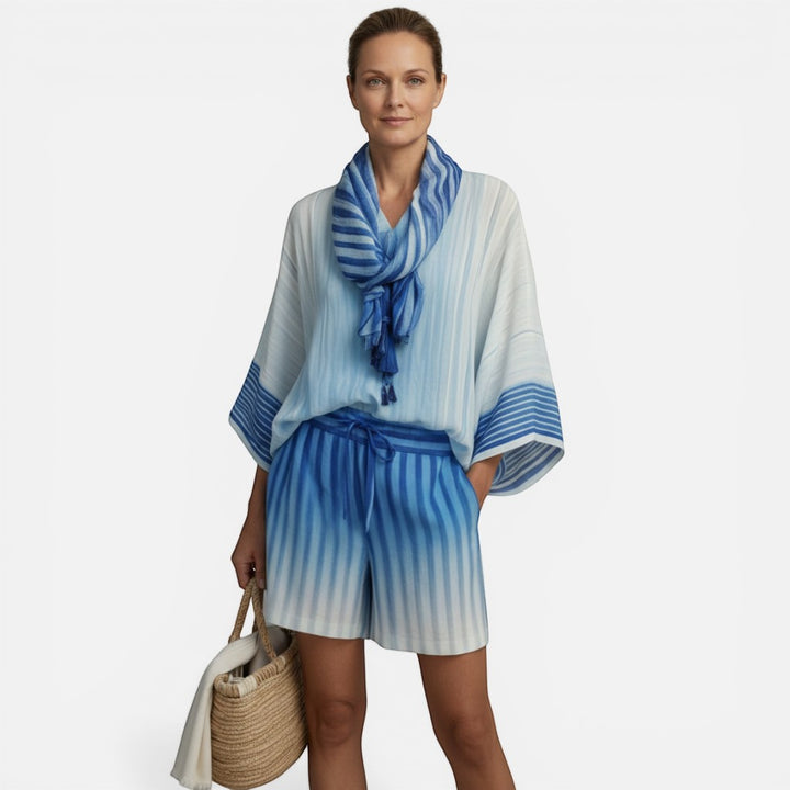 Laurior | Ensemble lounge pour femme avec écharpe – Coupe décontractée