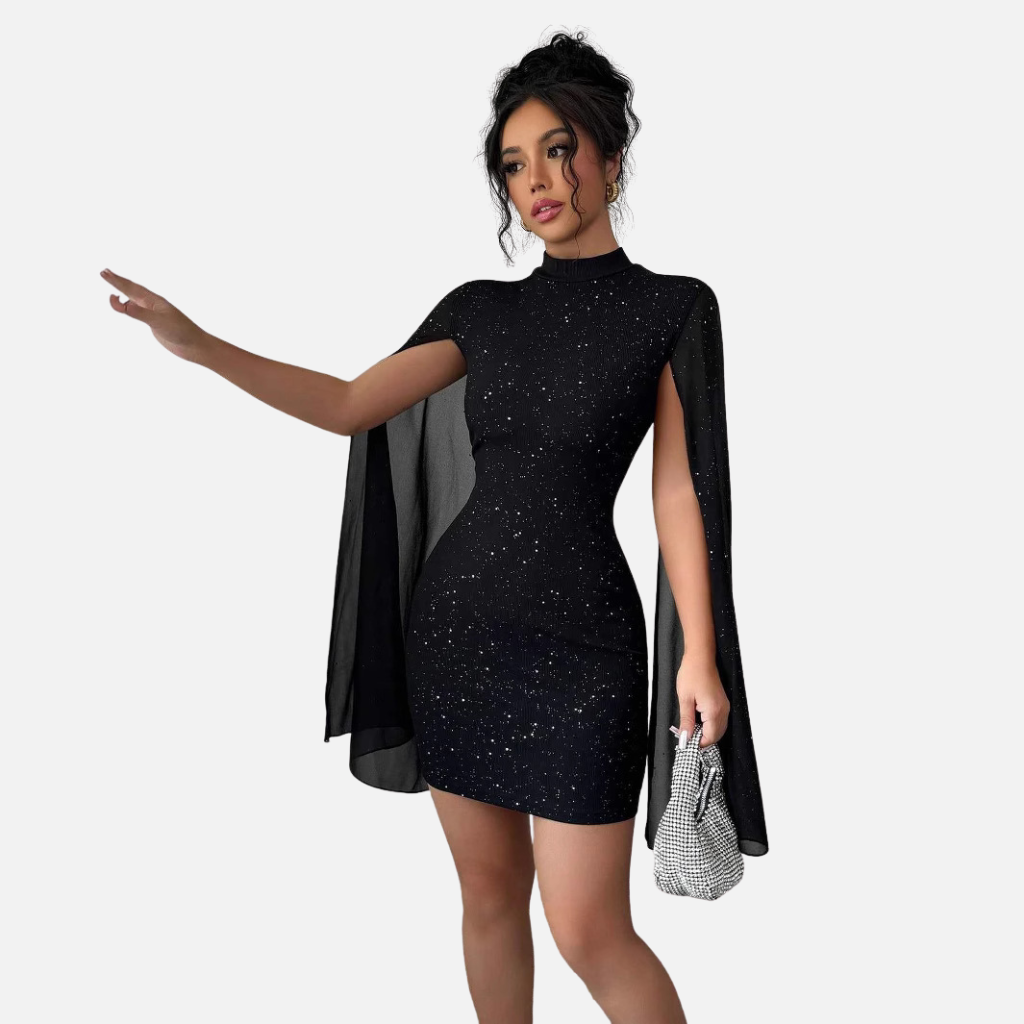 Laurior | Robe de Soirée Formelle en Mousseline avec Perles Coupe Ajustée Femme