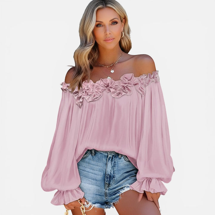 Laurior | Chemisier à manches volantées pour femme Haut ample décontracté