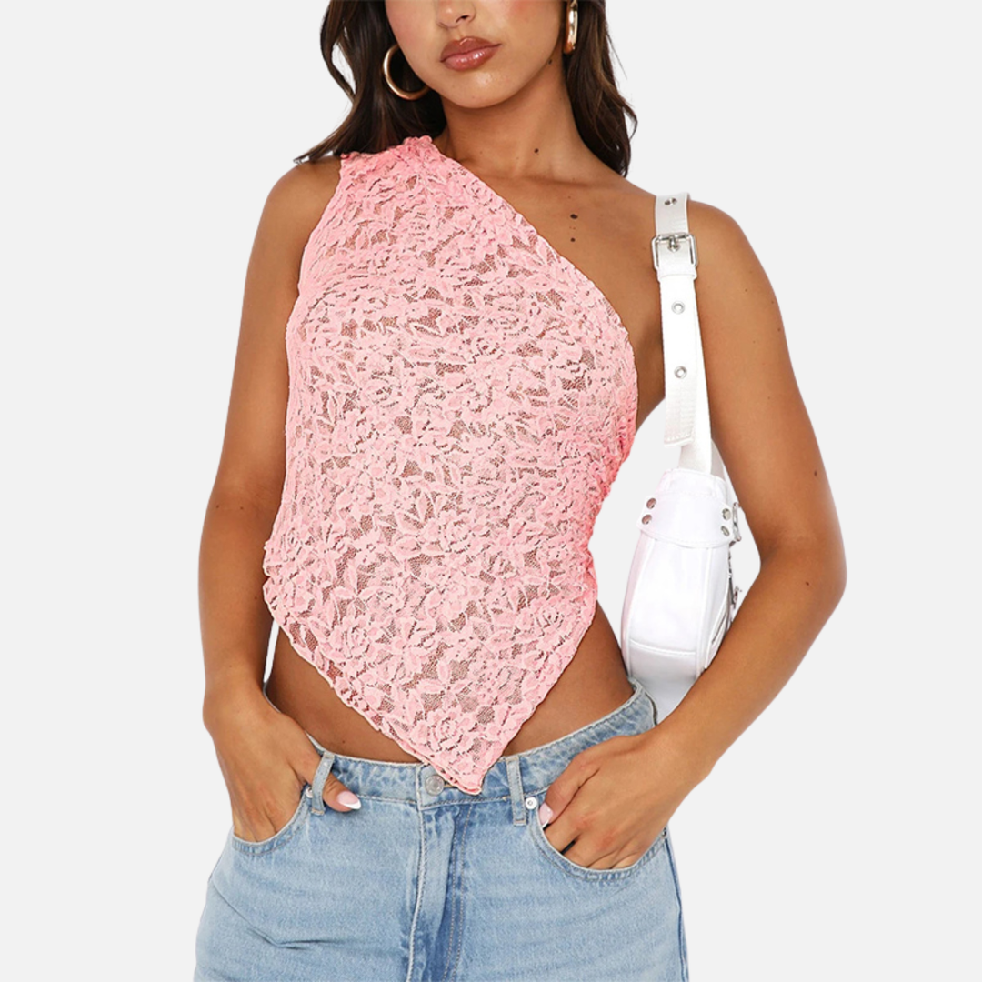 Laurior | Top d’Été Femme Coupe Ajustée Dos Nu Couleur Unie