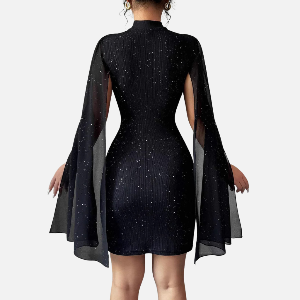 Laurior | Robe de Soirée Formelle en Mousseline avec Perles Coupe Ajustée Femme