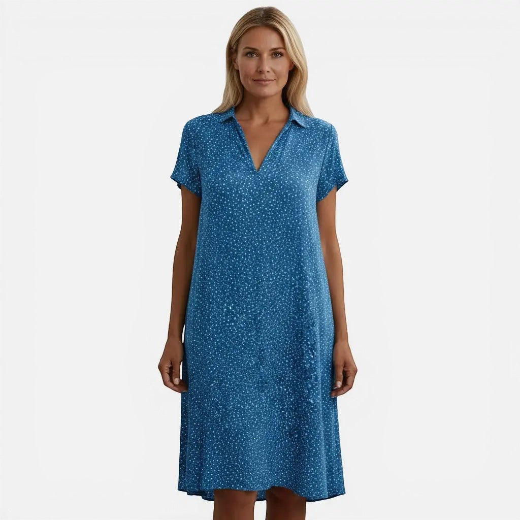 Laurior | Robe midi à pois pour femme, coupe décontractée et légère, en tissu léger et respirant.