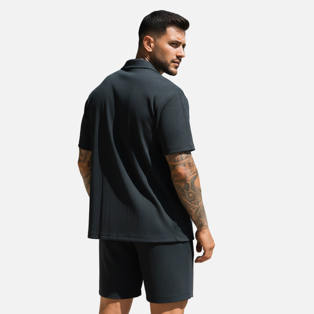 Laurior | Ensemble Chemise et Short d’Été pour Homme Assorti