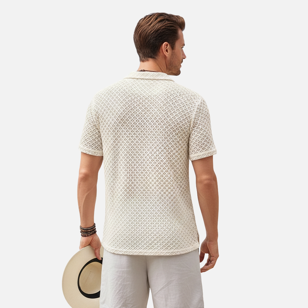 Laurior | Chemise Homme en Maille à Col Revers Légère pour l’Été