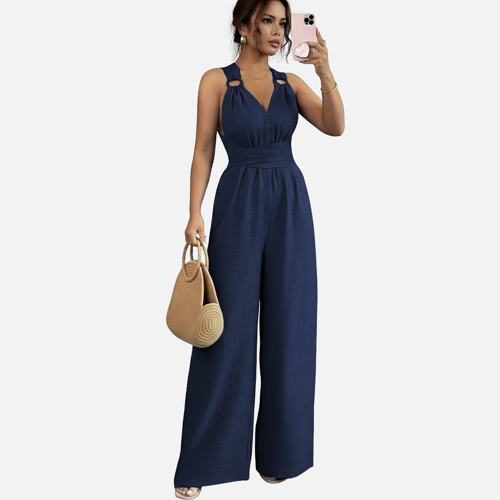 Laurior | Combinaison habillée dos nu pour femme, coupe large