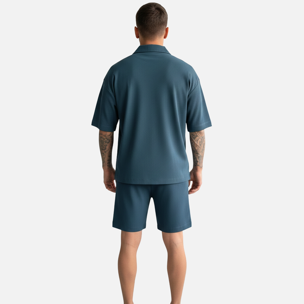 Laurior | Ensemble polo et short légers pour homme coupe décontractée
