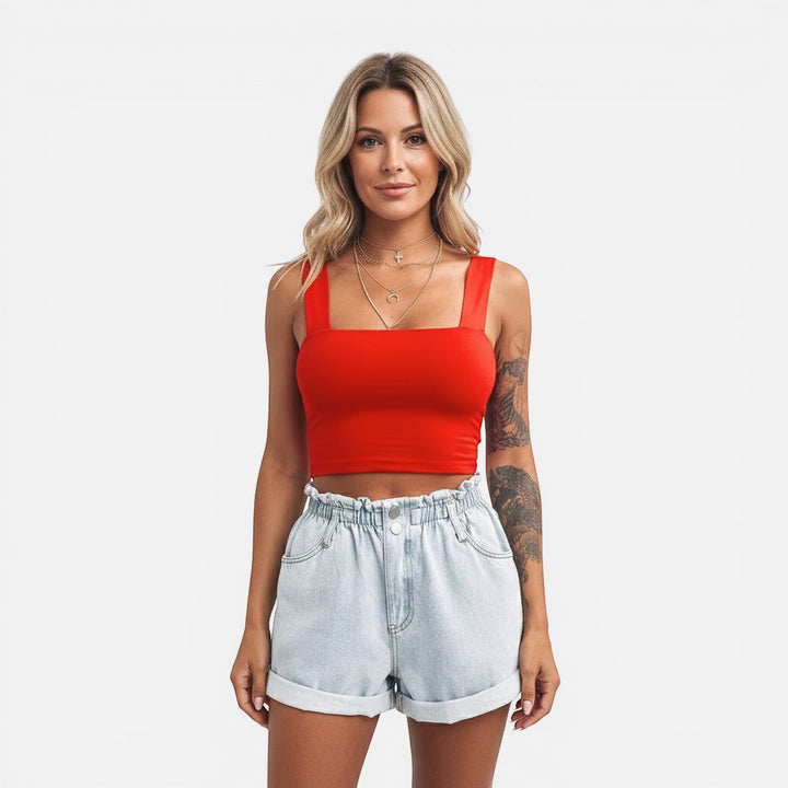 Laurior | Débardeur court ajusté pour femme, idéal pour l'été