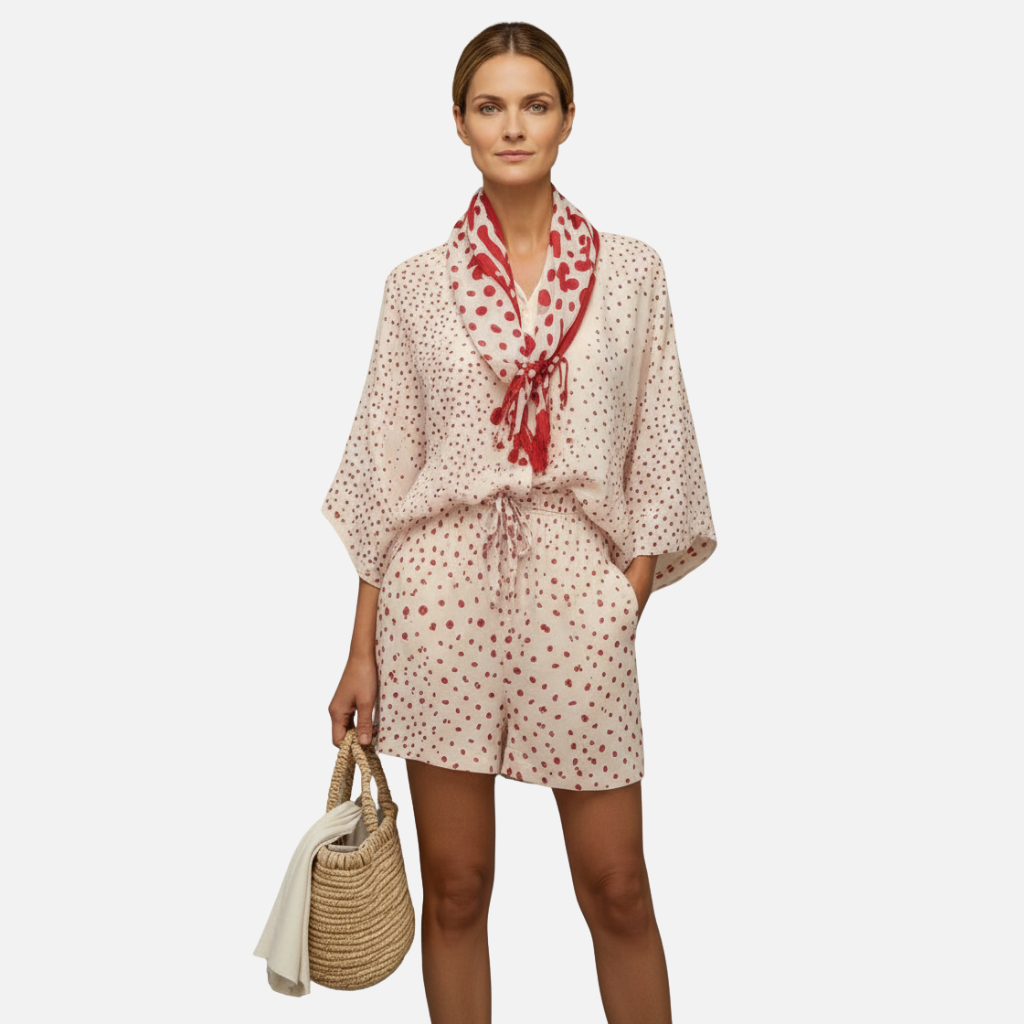 Laurior | Ensemble lounge pour femme avec écharpe – Coupe décontractée