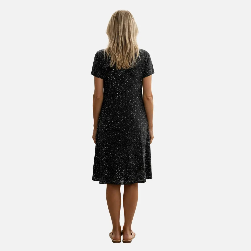 Laurior | Robe midi à pois pour femme, coupe décontractée et légère
