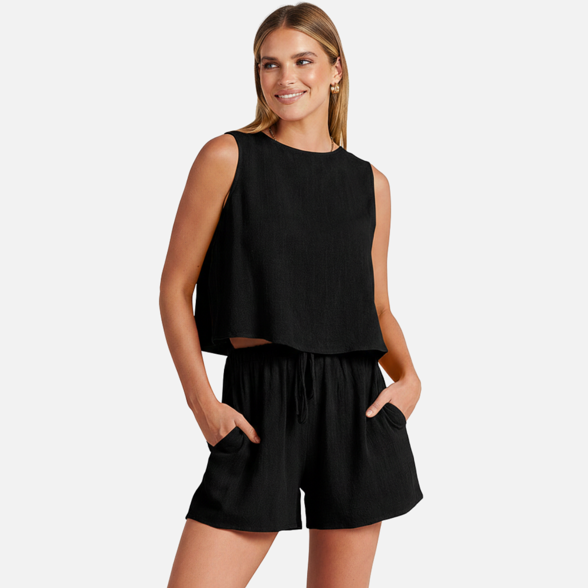 Laurior | Ensemble short et débardeur d'été léger pour femme