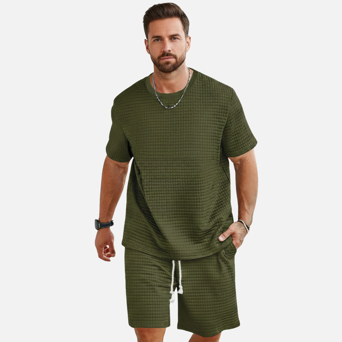 Laurior | Ensemble d’Été Léger Homme T-Shirt et Short