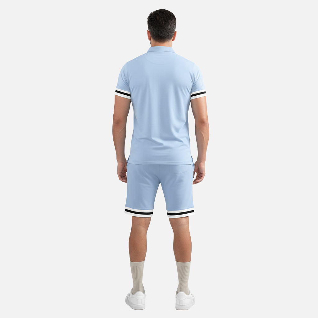 Laurior | Ensemble assorti polo et short d'été pour homme  tenue décontractée