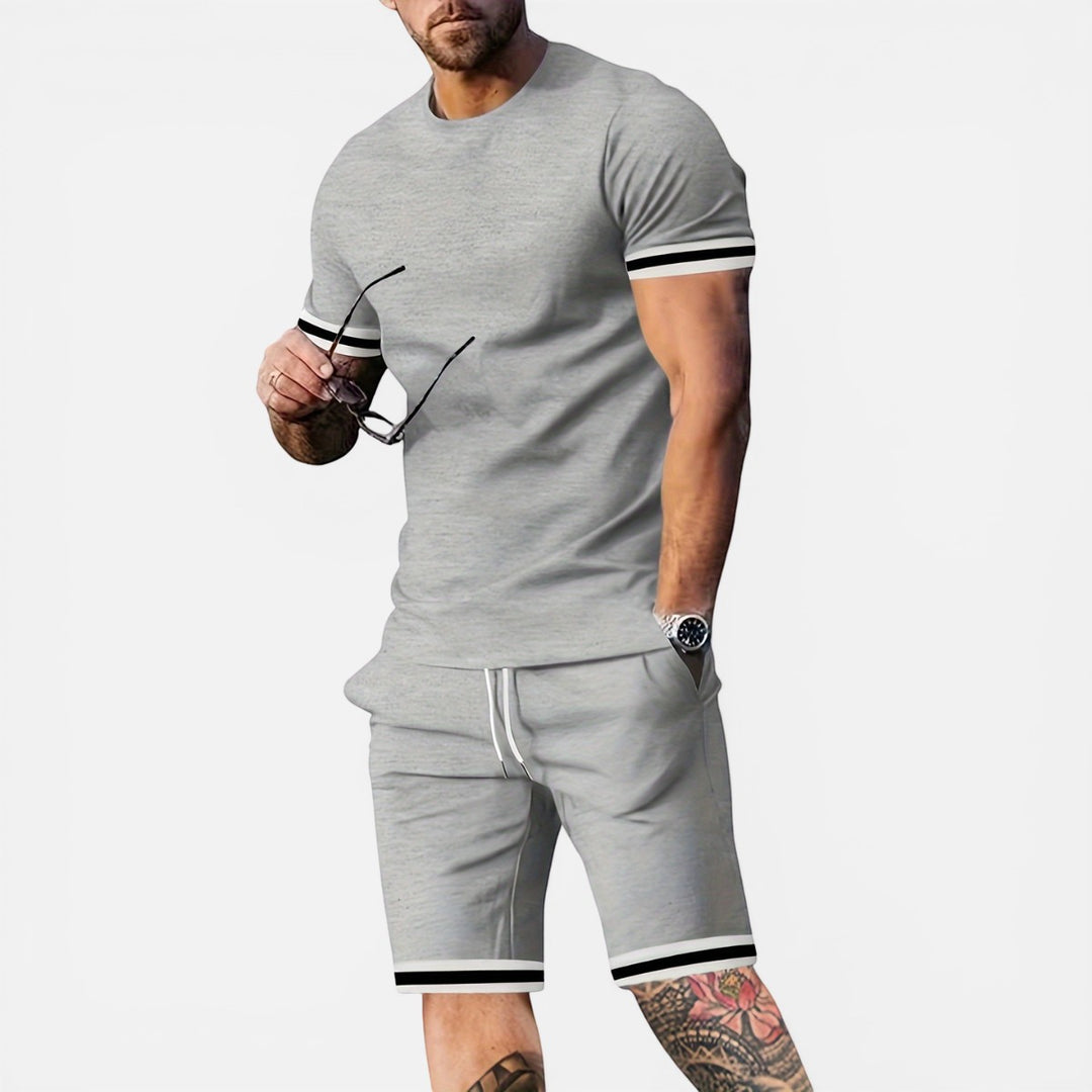 Laurior | Ensemble d’Été Deux Pièces Décontracté Coupe Slim pour Homme