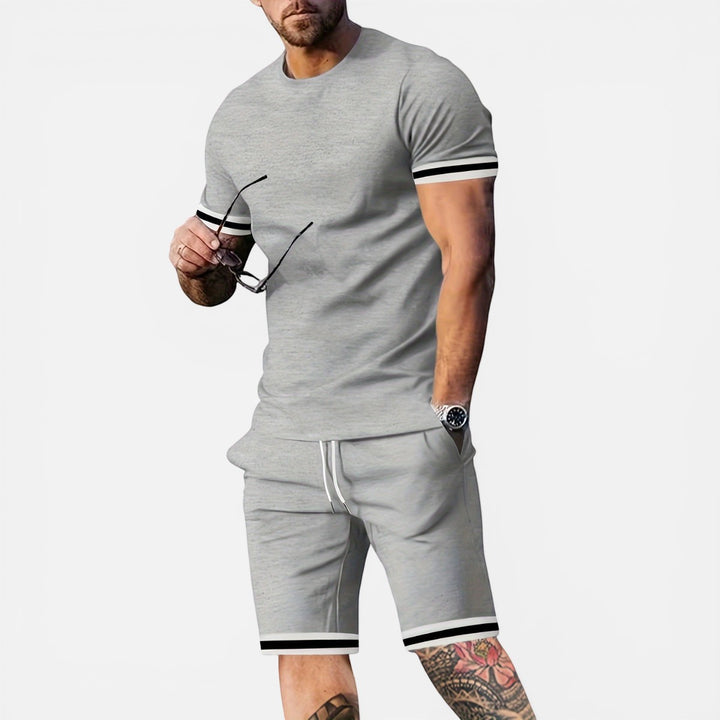 Laurior | Ensemble d’Été Deux Pièces Décontracté Coupe Slim pour Homme