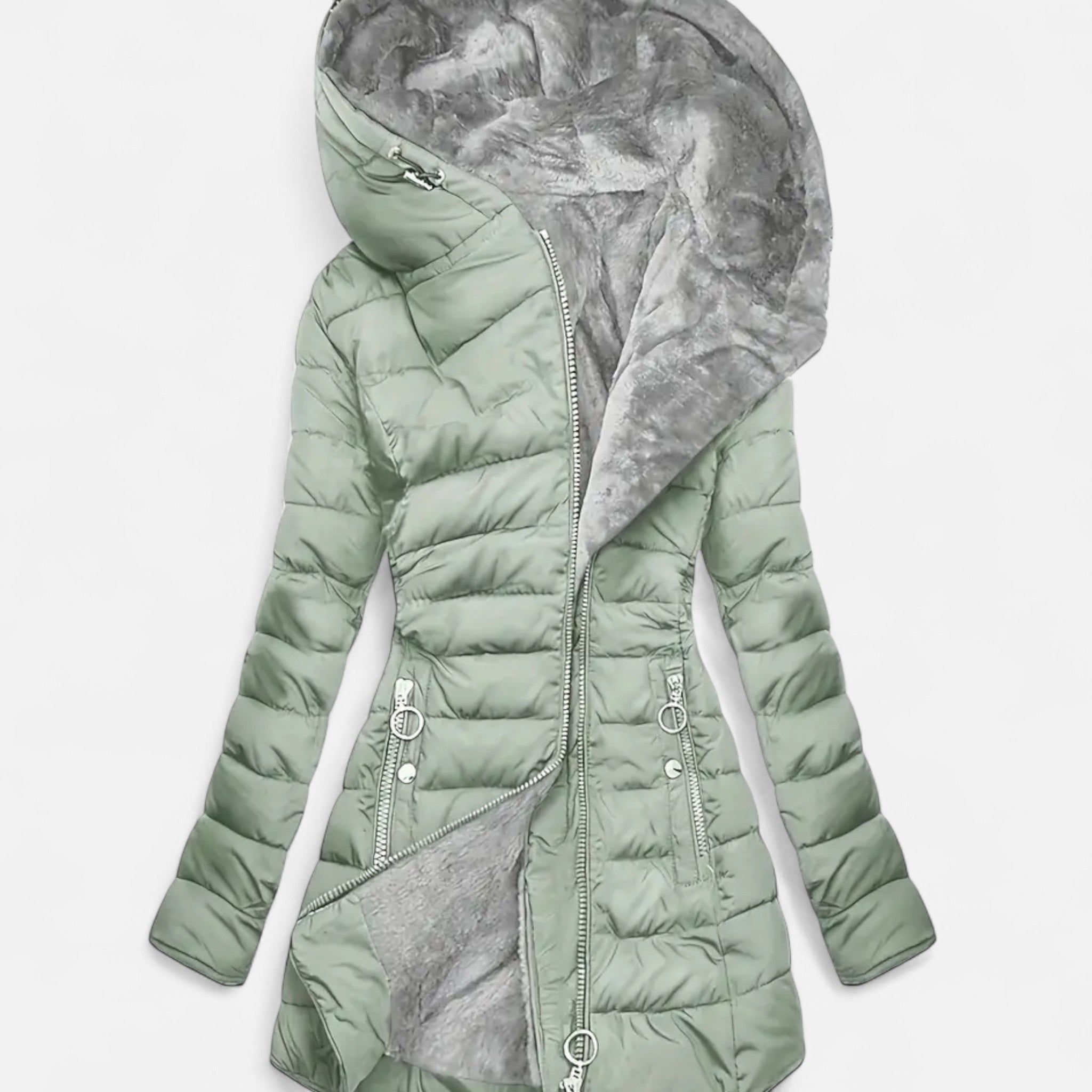 Laurior | Manteau Femme Mi-Long en Polaire d’Hiver