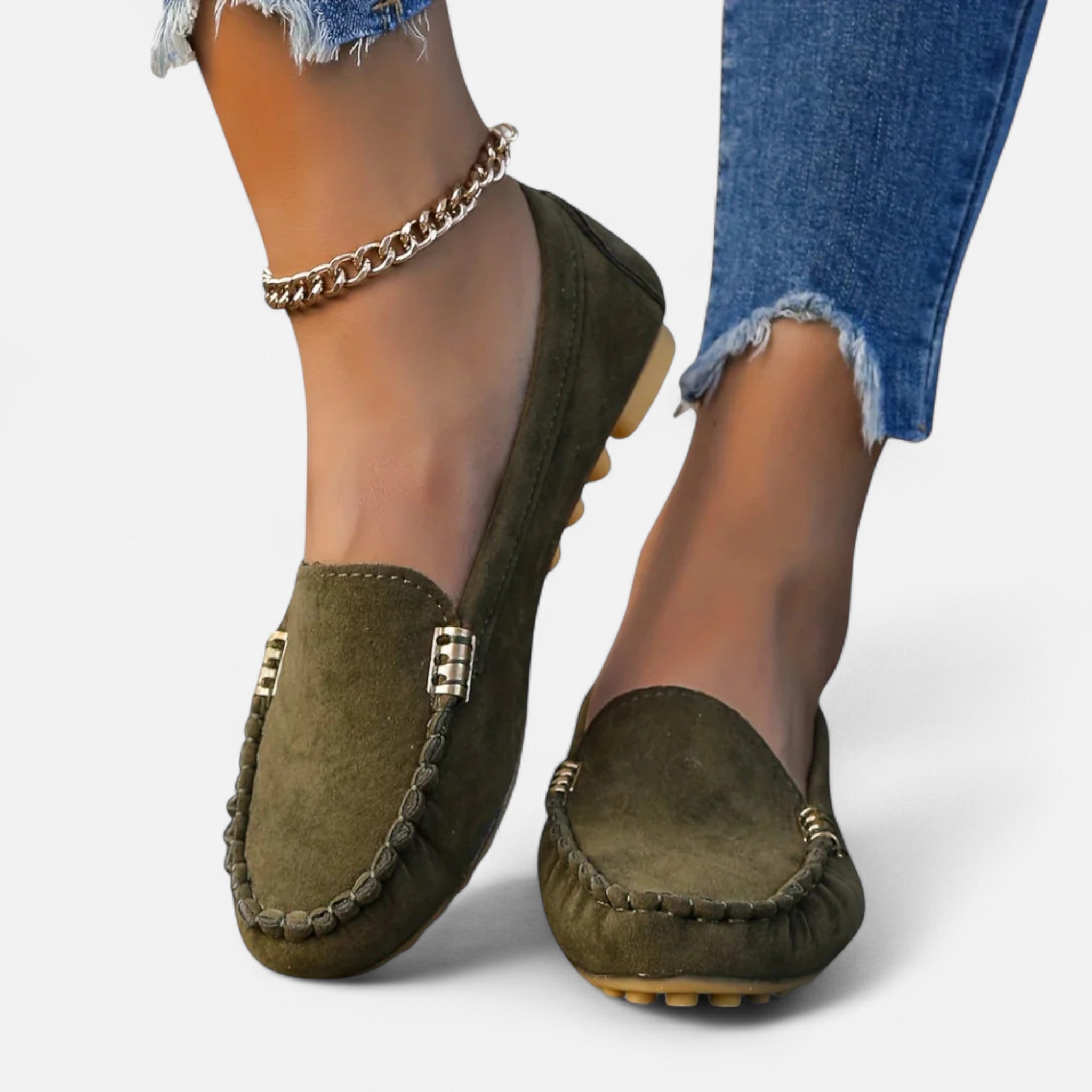 Laurior | Mocassins Femme Sans Lacets – Style Ivy Décontracté