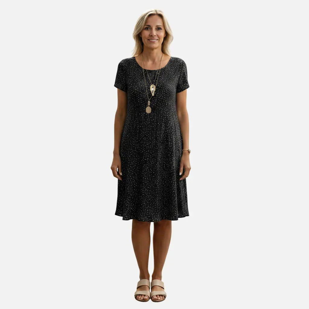 Laurior | Robe midi à pois pour femme, coupe décontractée et légère