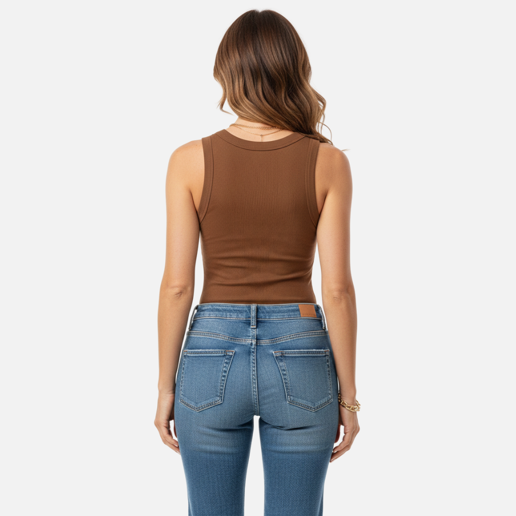 Laurior | Débardeur sans manches pour femme avec soutien-gorge intégré, coupe ajustée