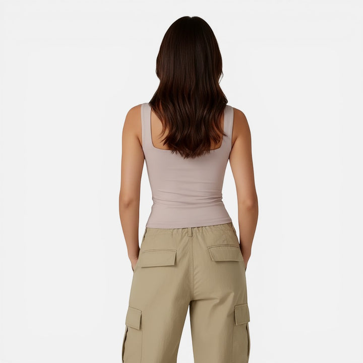 Laurior | Débardeur slim fit à encolure carrée pour femme, idéal pour l'été