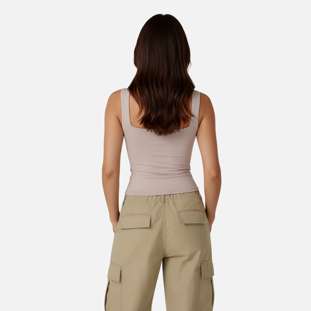 Laurior | Débardeur slim fit à encolure carrée pour femme, idéal pour l'été