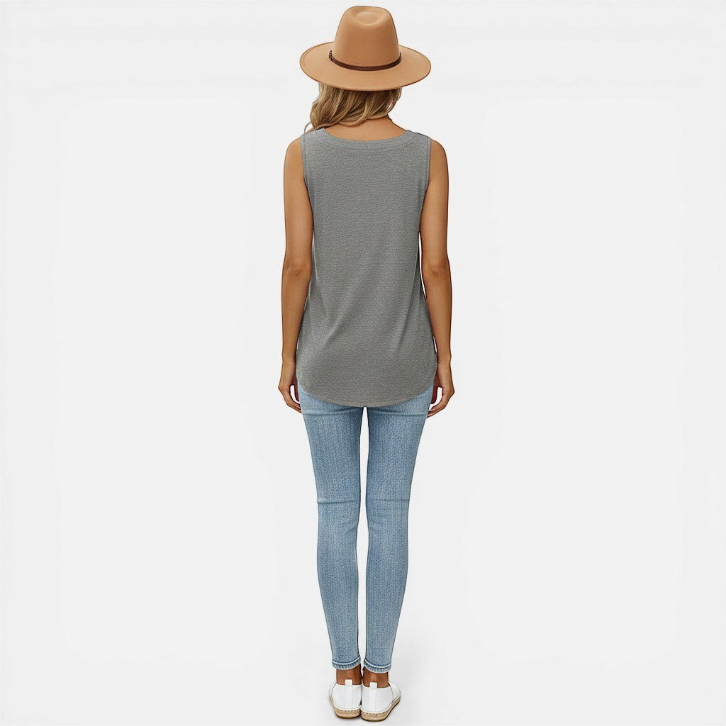 Laurior | Débardeur ample à encolure carrée pour femme, chemise d'été