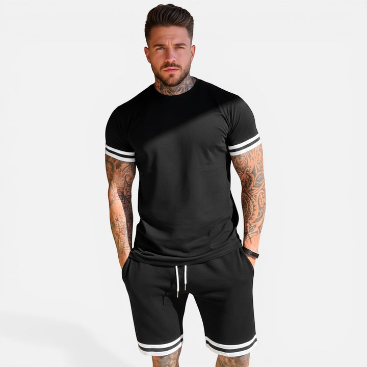 Laurior | Ensemble d’Été Deux Pièces Décontracté Coupe Slim pour Homme