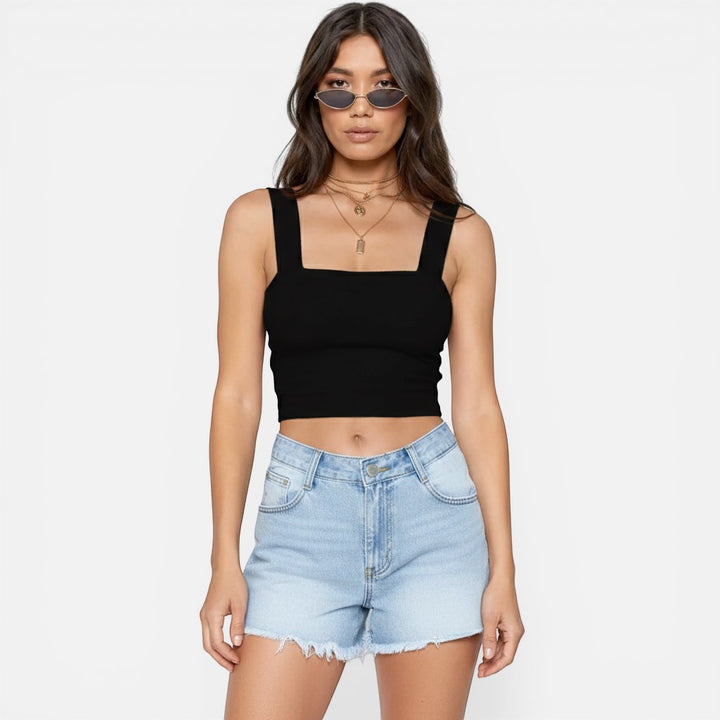 Laurior | Débardeur court ajusté pour femme, idéal pour l'été